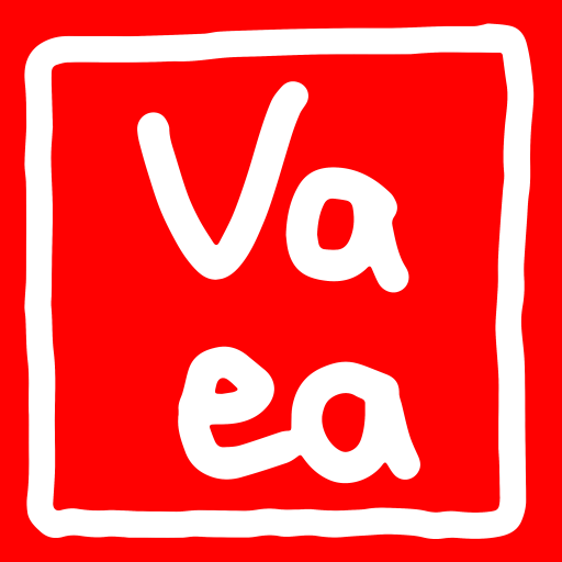 The logo has a japanese or chinese inspiration. It's the artist's Vaea first name. She signs her work with that stamp.